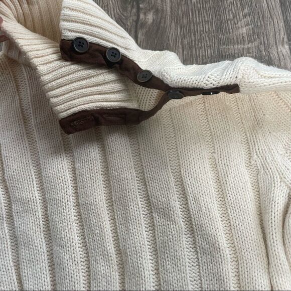 Revolve Ralph Lauren Jeans Ribbed Cream Turtleneck Sweater - Picture 13 of 15
